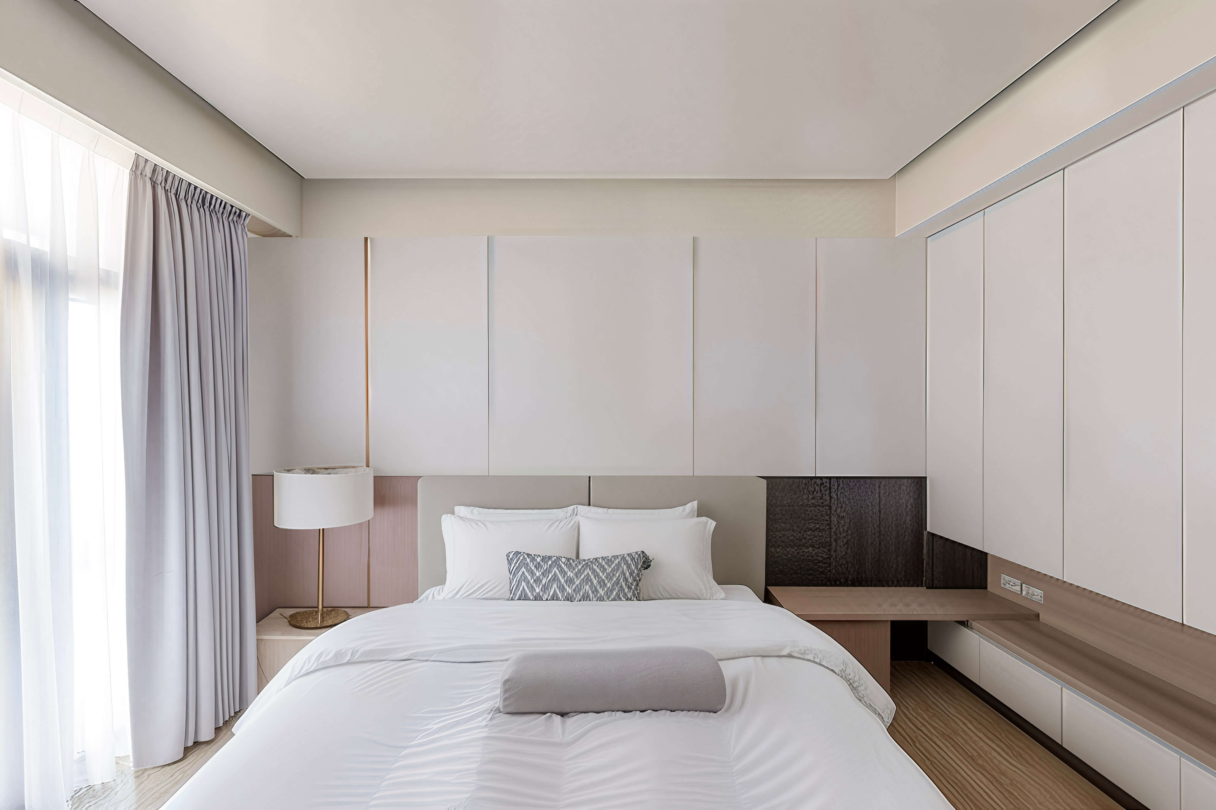 靜寓近心主臥室淺色系空間設計